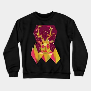 Golden Geometric Stag Crewneck Sweatshirt